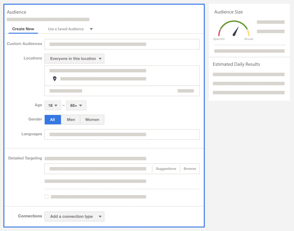 Facebook ad targeting options