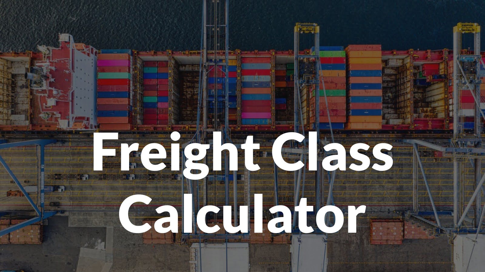 Shipping Freight Class Chart
