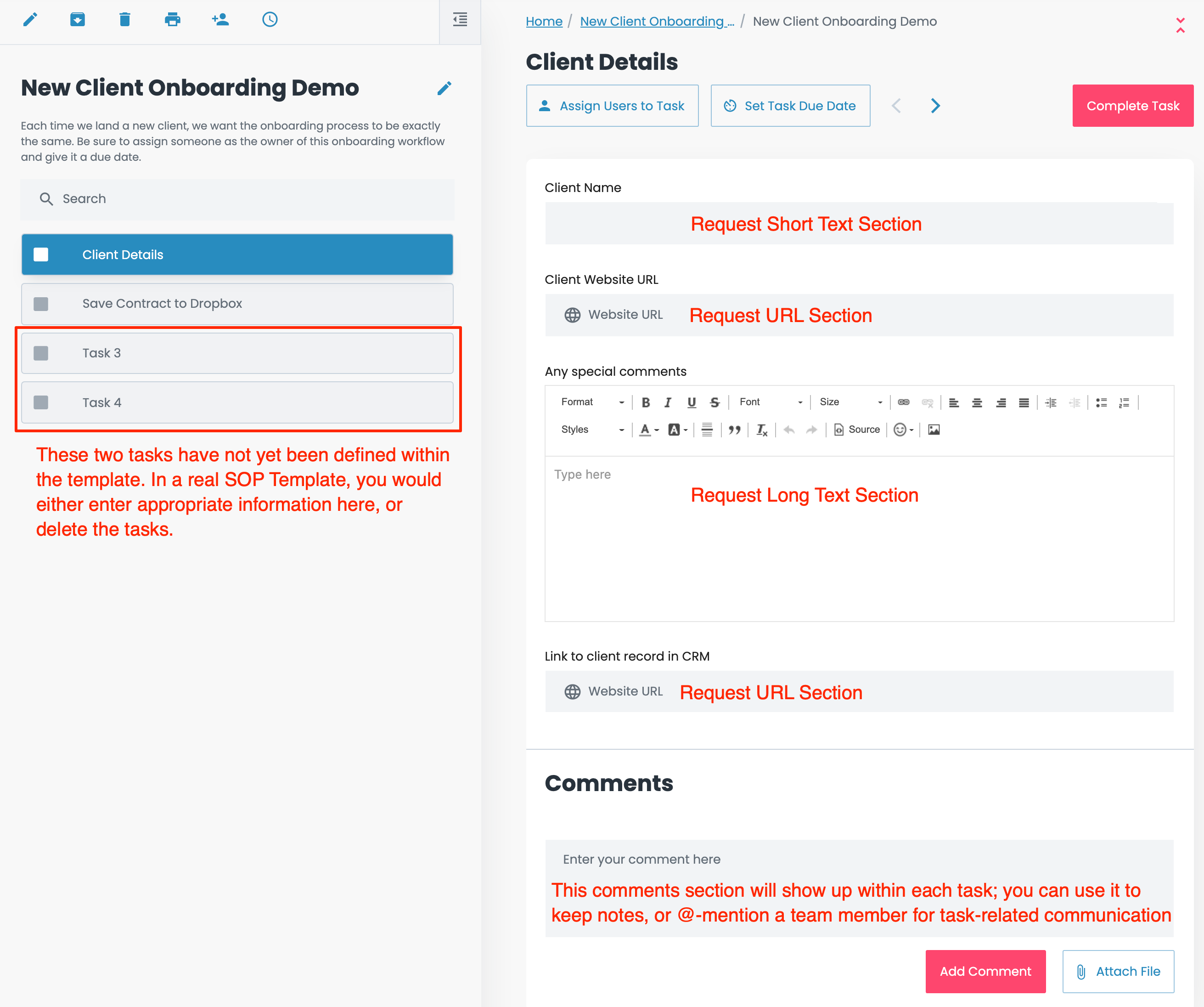 New Client Onboarding Demo Workflow Flowster