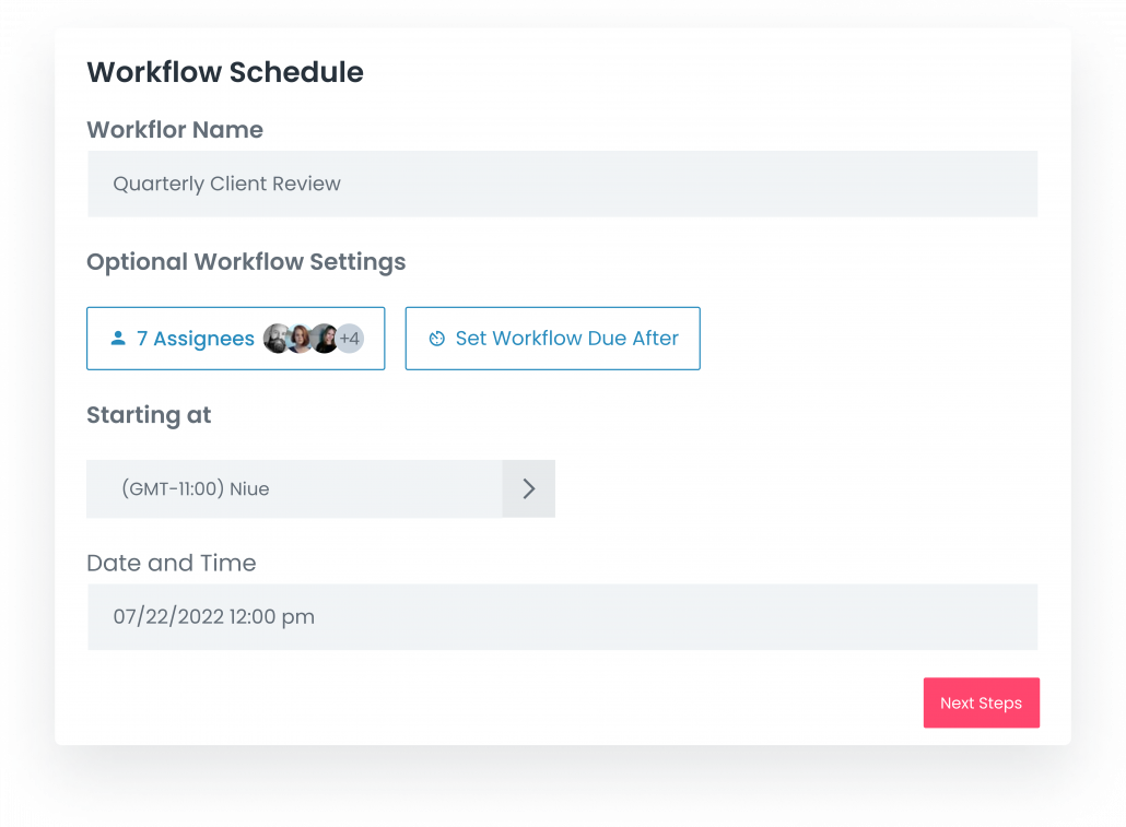 Workflow Schedule
