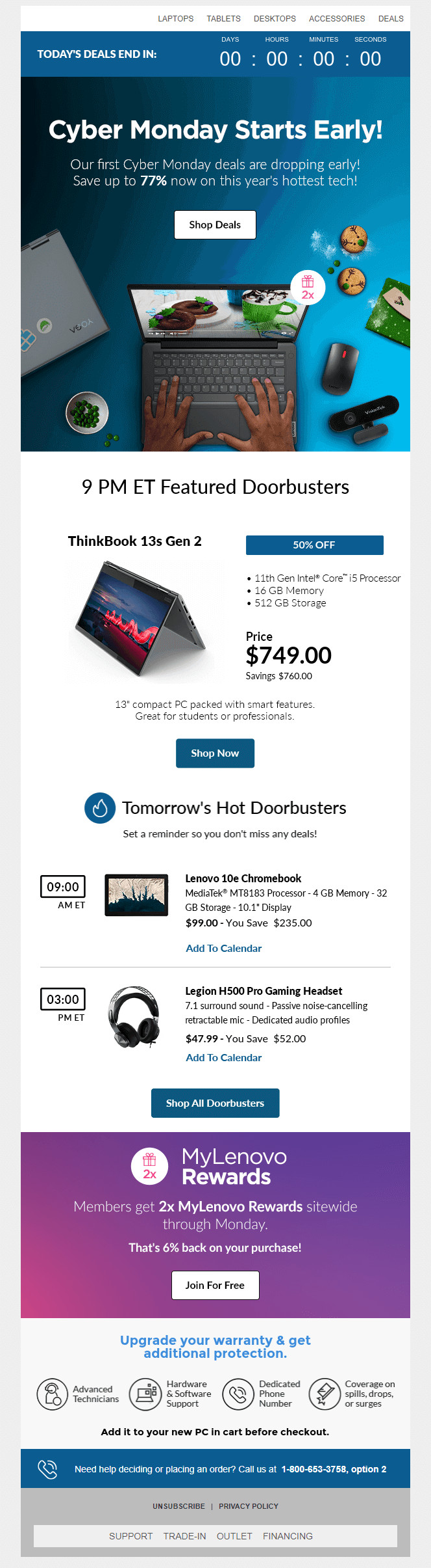 lenovo cyber monday email