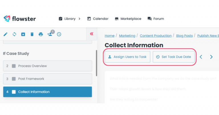 This image shows where you click to assign users to tasks to help the reader on how to create workflows in Flowster.